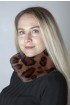 Spotted mink fur neck warmer